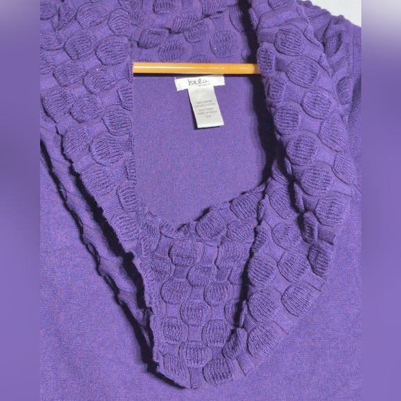 Isela Woman 2X Cowl Neck Purple Women's Sweater - Picture 4 of 4